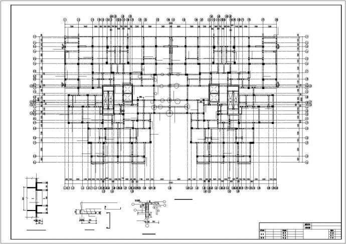 某上25层框架剪力墙结构安置房建筑结构设计施工CAD图纸_图1