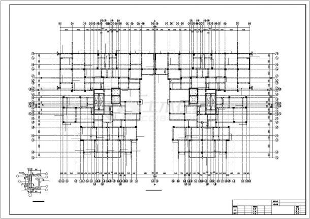 某上25层框架剪力墙结构安置房建筑结构设计施工CAD图纸-图二