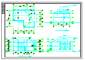 两层别墅建筑方案设计CAD图_图1