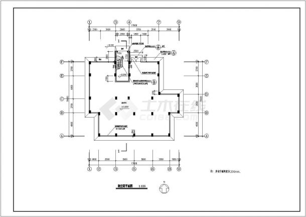 某小高层框架剪力墙结构住宅楼设计cad建筑方案图-图一