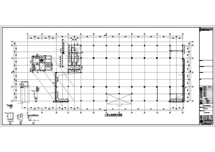 某地上单层框架结构健身中心建筑结构设计施工CAD图纸_图1