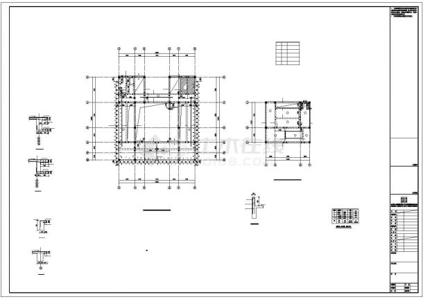 某地上三层框架结构办公建筑设计施工CAD图纸-图一