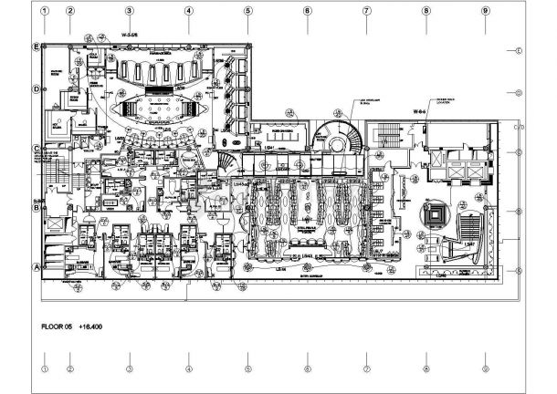 北京市某地静雅会所全套施工设计cad图纸(含效果图)-图二