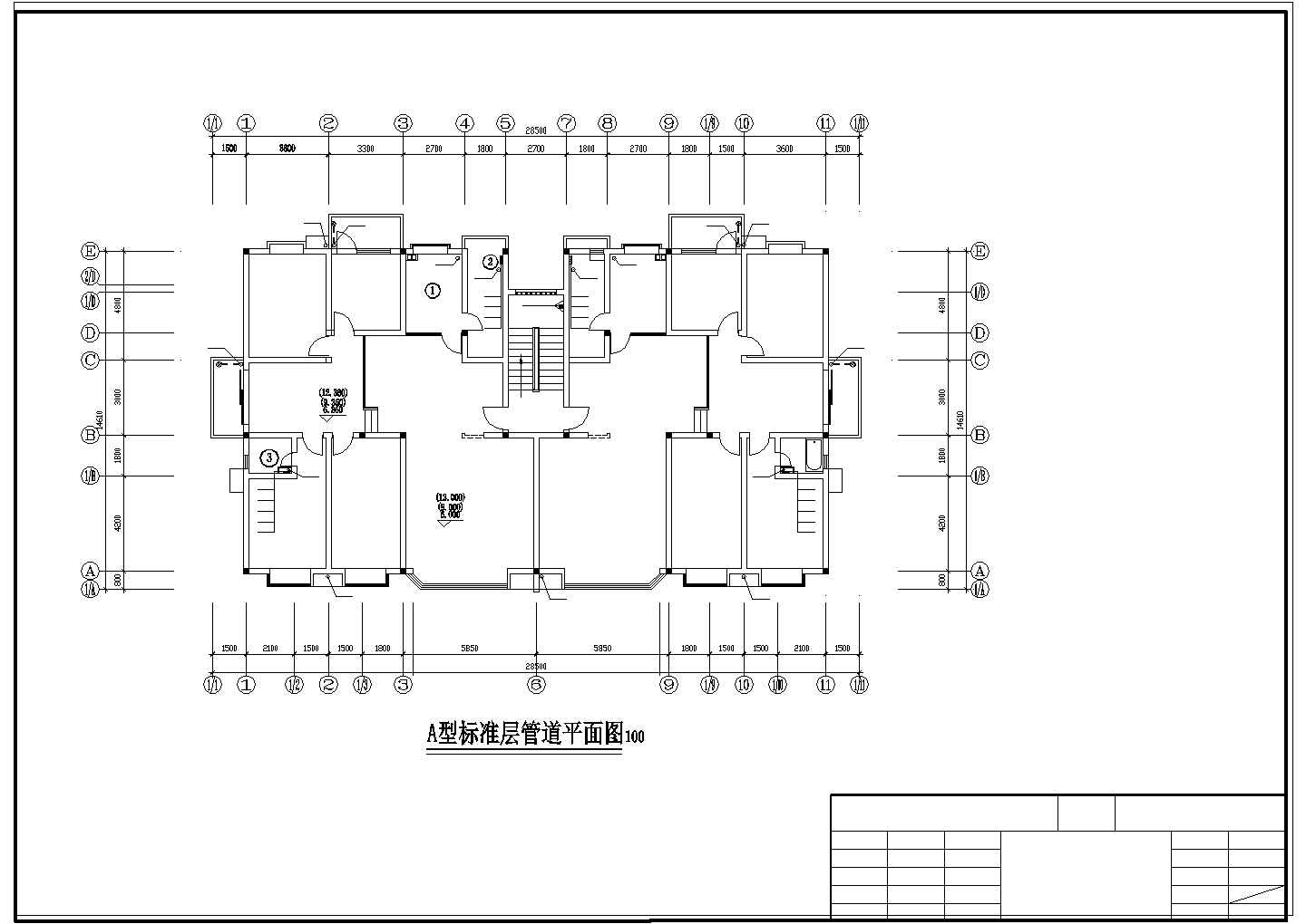 四川某教师公寓给排水设计cad图