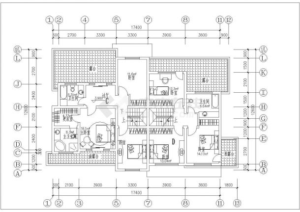 某别墅详细设计施工全套平立面CAD图纸-图二