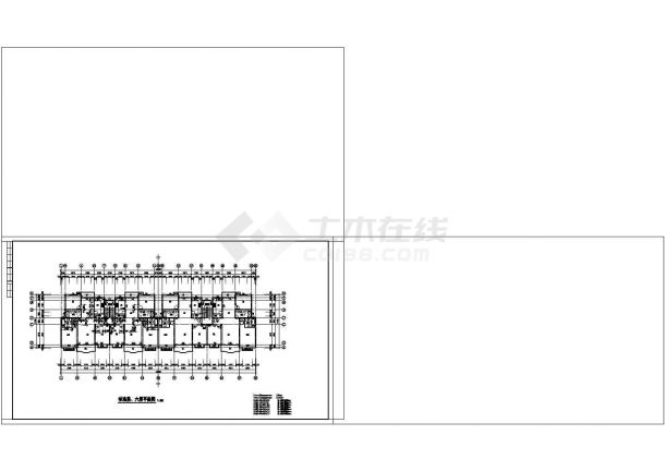 某七层带阁楼层单元式住宅楼建施图-图一