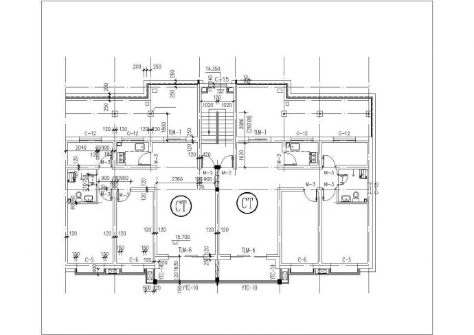 兰州某企业家属院7层砖混结构住宅楼平面设计CAD图纸（含户型设计图）_图1