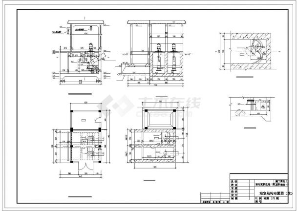 [江苏]泵站更新改造工程设计cad施工图纸-图一