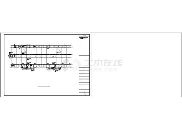 [重庆]四层砖混结构宿舍楼结构设计cad图纸-图一