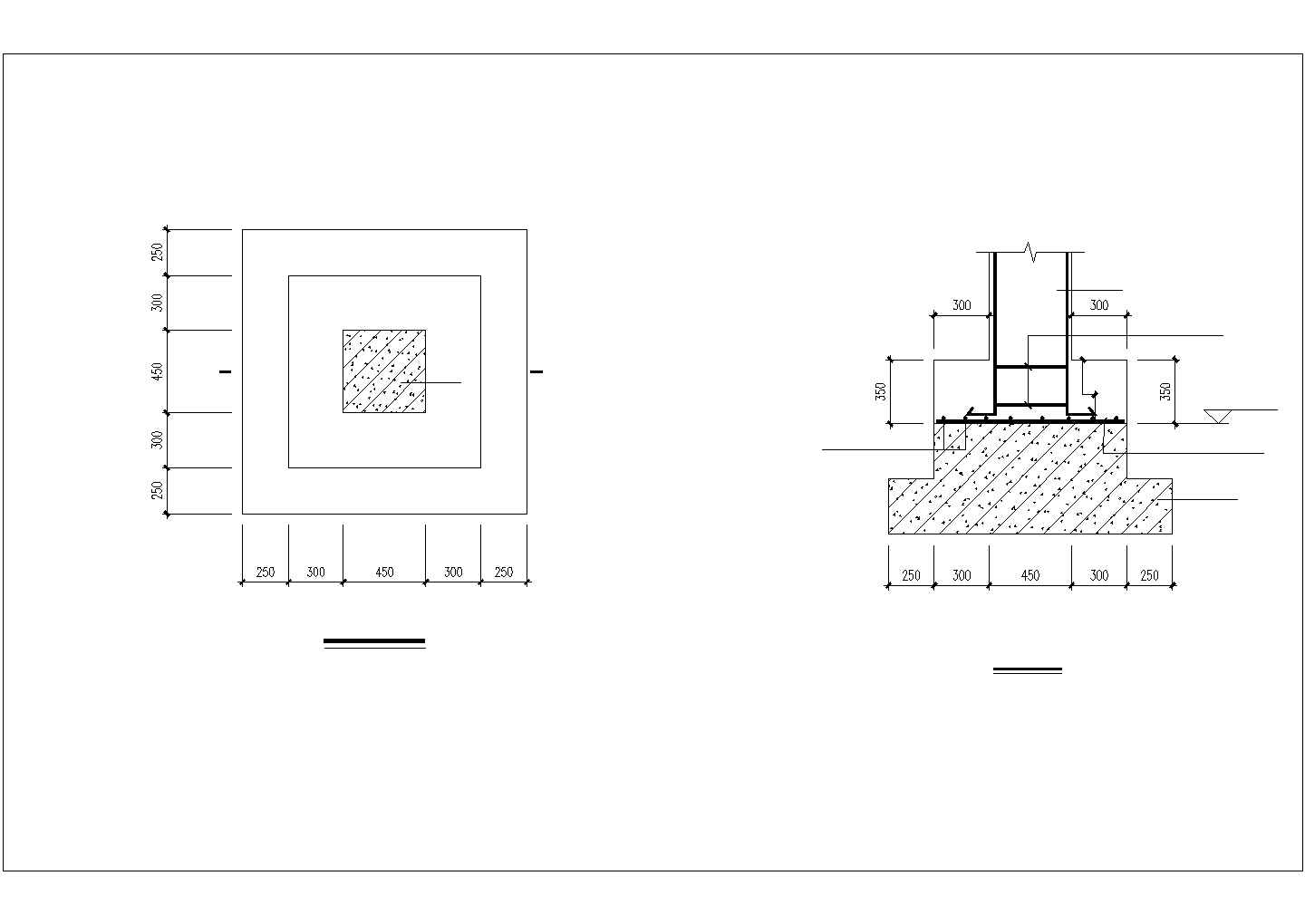 单层钢混框架结构高压配电室建筑结构cad设计施工图纸