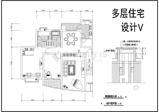 太原某工厂家属院6层经典民居住宅楼建筑设计CAD设计图（2套方案）-图一