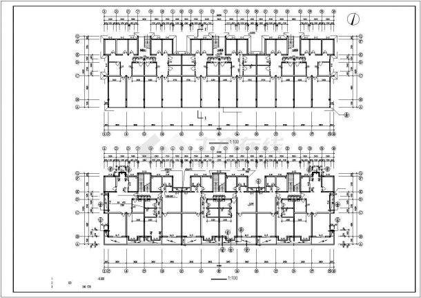 3780平米5层砖混结构公寓楼建筑设计CAD施工图-图二