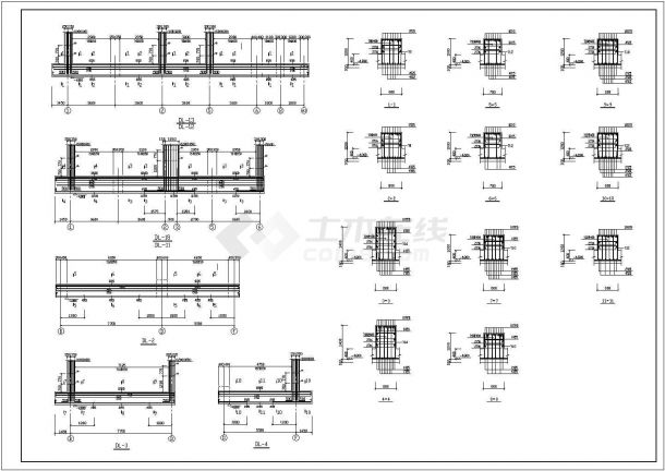 富康大厦办公楼结构施工图CAD-图二