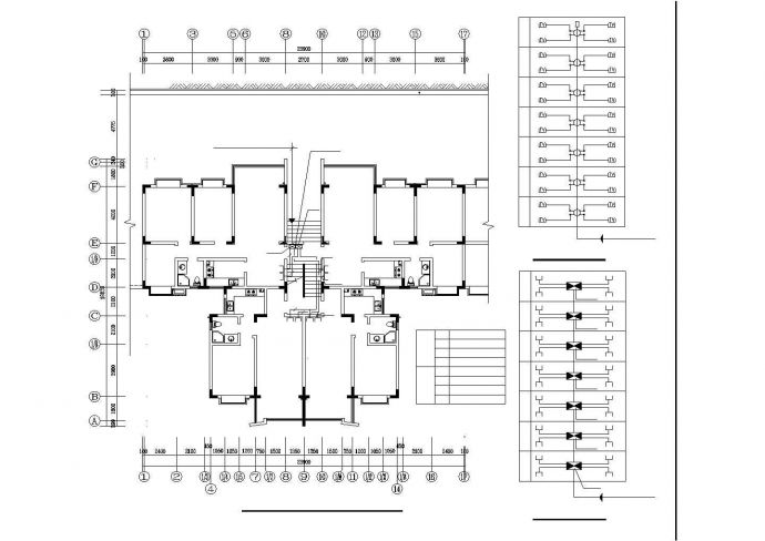 公寓电气楼层设计（照明、防雷）平面设计图_图1