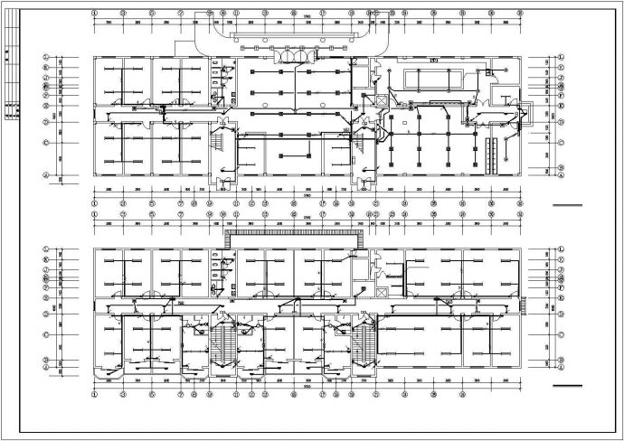 公寓宿舍楼电气详细CAD设计方案平面图_图1