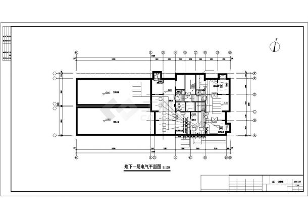 某公寓宿舍楼电气（消防、配电）设计方案图-图一