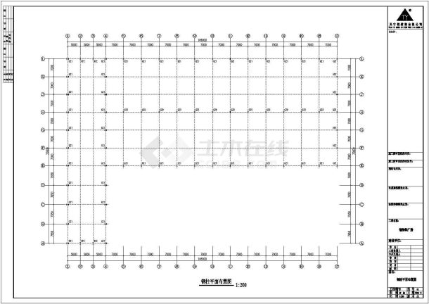 河南91x42+72.6x15厂房CAD方案设计图-图二