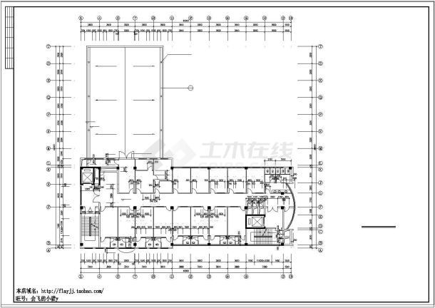 综合：长48米 宽18.7米 5层3407m2医院综合楼建施设计CAD图纸-图一