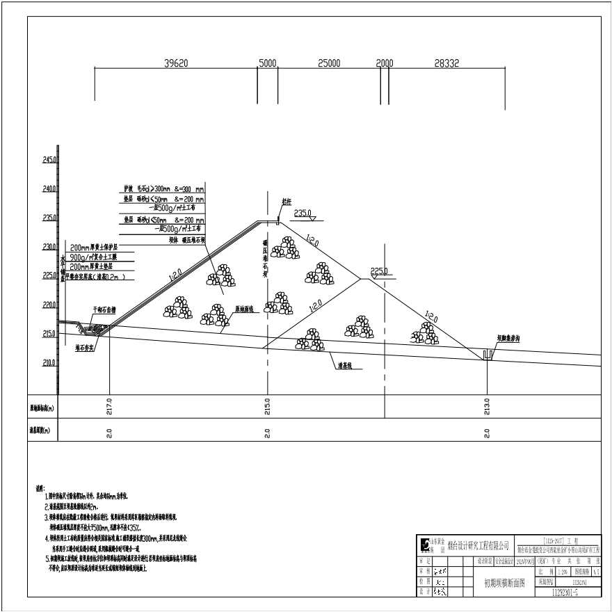 初期坝横断面图-模型。pdf-图一