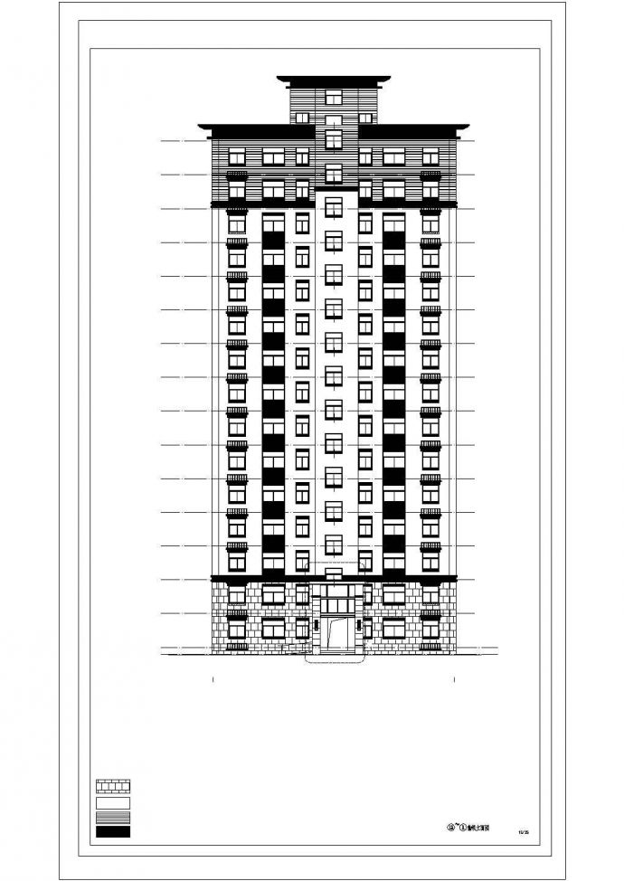 高端高层住宅施工图（全套建筑图）_图1