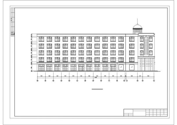 济南市某市政单位5层框架结构办公楼建筑结构设计CAD图纸-图一
