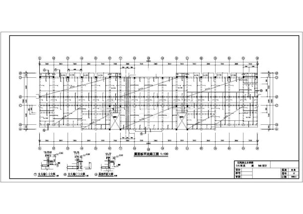 佛山市某工厂3600平米4层框架结构办公综合楼建筑结构设计CAD图纸-图二