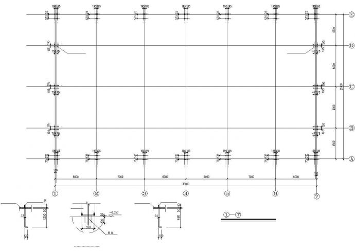 798平方米单层钢制品厂钢结构车间结施cad图，共十七张_图1