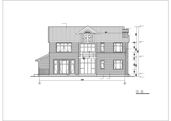 某现代新型花园式别墅建筑方案设计施工CAD图纸_图1