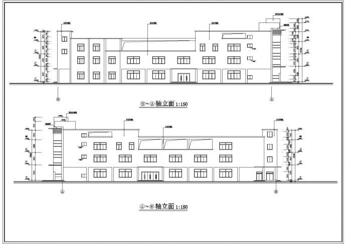 某地3层商场建筑设计cad施工图_图1