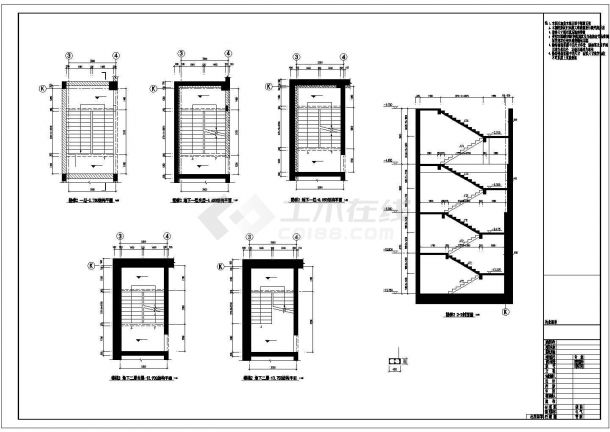 某寺庙展览馆建筑设计施工CAD图纸-图二