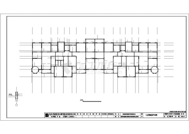 某地上九层剪力墙结构住宅楼建筑设计施工CAD图纸-图二