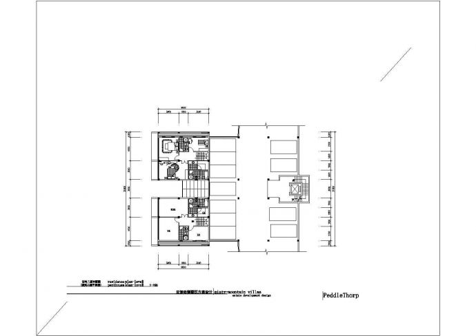 某现代经典私人高级独栋别墅区建筑方案设计施工CAD图纸_图1