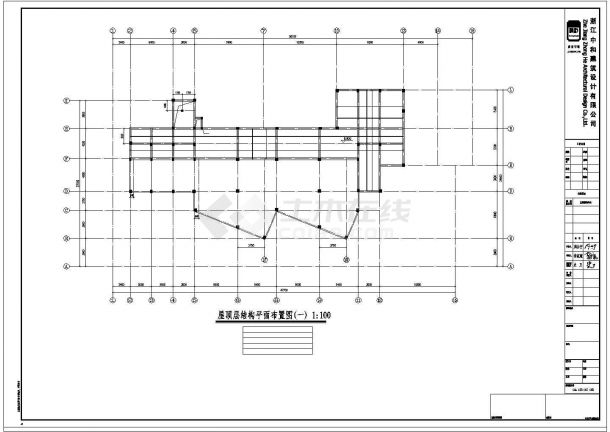 某地上框架结构幼儿园建筑设计施工CAD图纸-图二