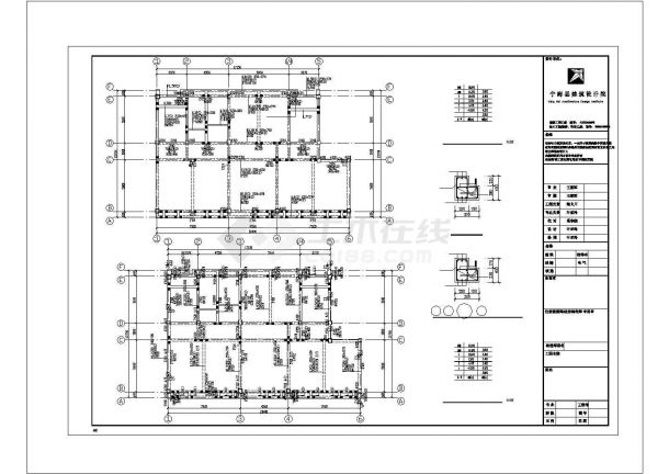 某地上四层框架结构多层商业楼建筑设计施工CAD图纸-图二