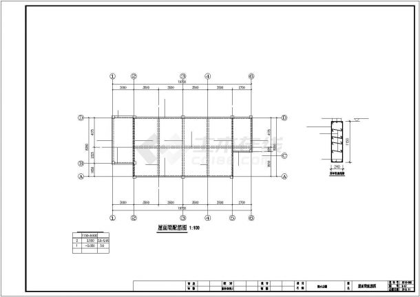 某两层框架结构公园管理用房建筑设计施工CAD图纸-图一