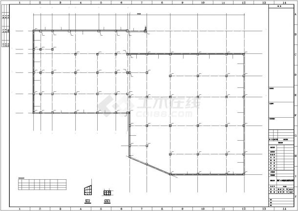 某五层框架结构博物馆建筑设计施工CAD图纸-图一