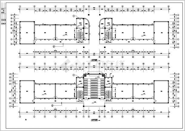 徐州市某大学3300平米5层框架结构教学综合楼建筑结构设计CAD图纸-图一