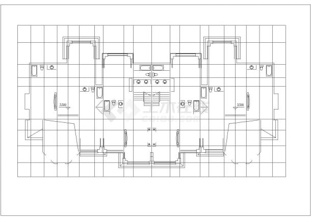 某高档别墅方案设计CAD施工图-图二