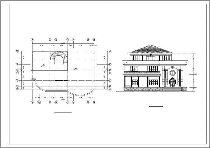 某现代经典精装多层别墅建筑全套方案设计施工CAD图纸_图1