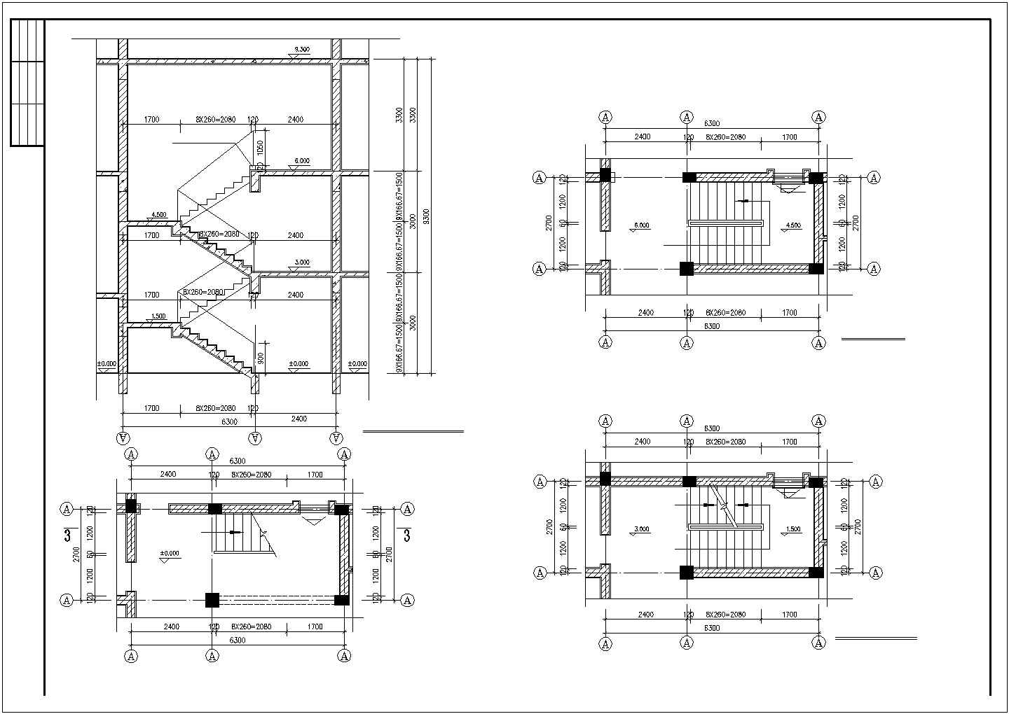 某现代风格市郊精装别墅建筑全套方案设计施工CAD图纸