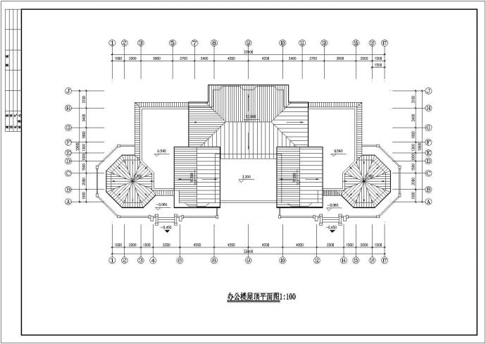 某现代风格精装办公别墅建筑全套方案设计施工CAD图纸_图1