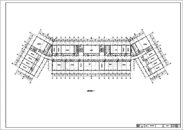 福州市某中学6500平米5层钢混框架结构教学楼建筑结构设计CAD图纸-图一