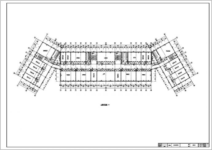 福州市某中学6500平米5层钢混框架结构教学楼建筑结构设计CAD图纸_图1