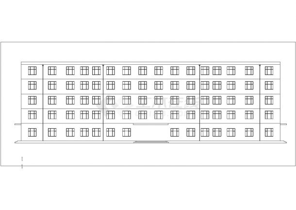 西安第六中学五层框架结构教学实验楼建筑结构设计CAD图纸-图一