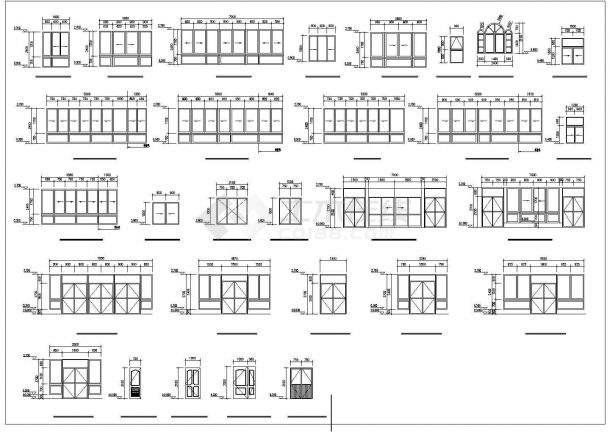 某北美风格精装豪华商业别墅建筑全套方案设计施工CAD图纸-图一