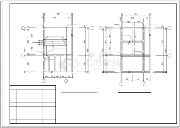 某工程钢结构室外观光电梯井道结构cad设计图纸-图一