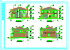 两层别墅cad设计建筑施工全图_图1