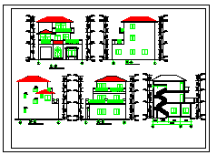三层单家独院式别墅建筑设计方案施工图-图一