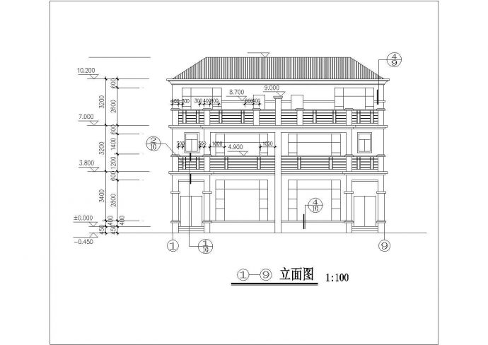 某地区别墅F型建筑设计施工图附效果图_图1