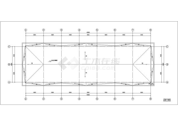 贵阳市某工厂525平米单层混凝土结构加工车间建筑设计CAD图纸-图一